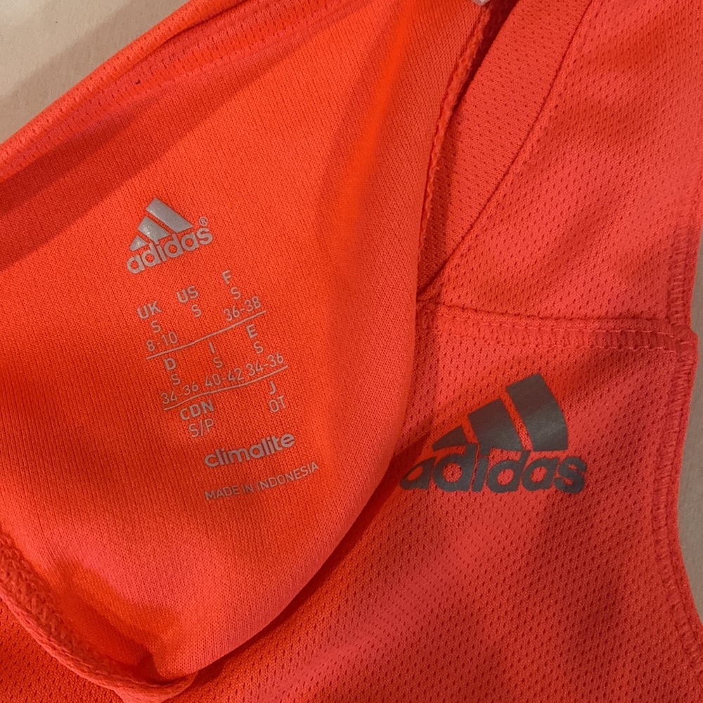 Neon Pink Addidas Racerback Tank - Picture 3 of 5